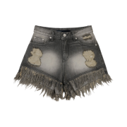 (W) Bohemian Seoul Damage Washig Shorts Gray (23 Ver.)
