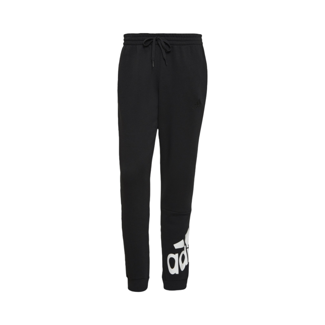 아디다스 에센셜 플리스 테이퍼드 커프 로고 팬츠 블랙 - KR 사이즈(Adidas Essentials Fleece Tapered Cuff Logo Pants Black - KR Sizing) - 1
