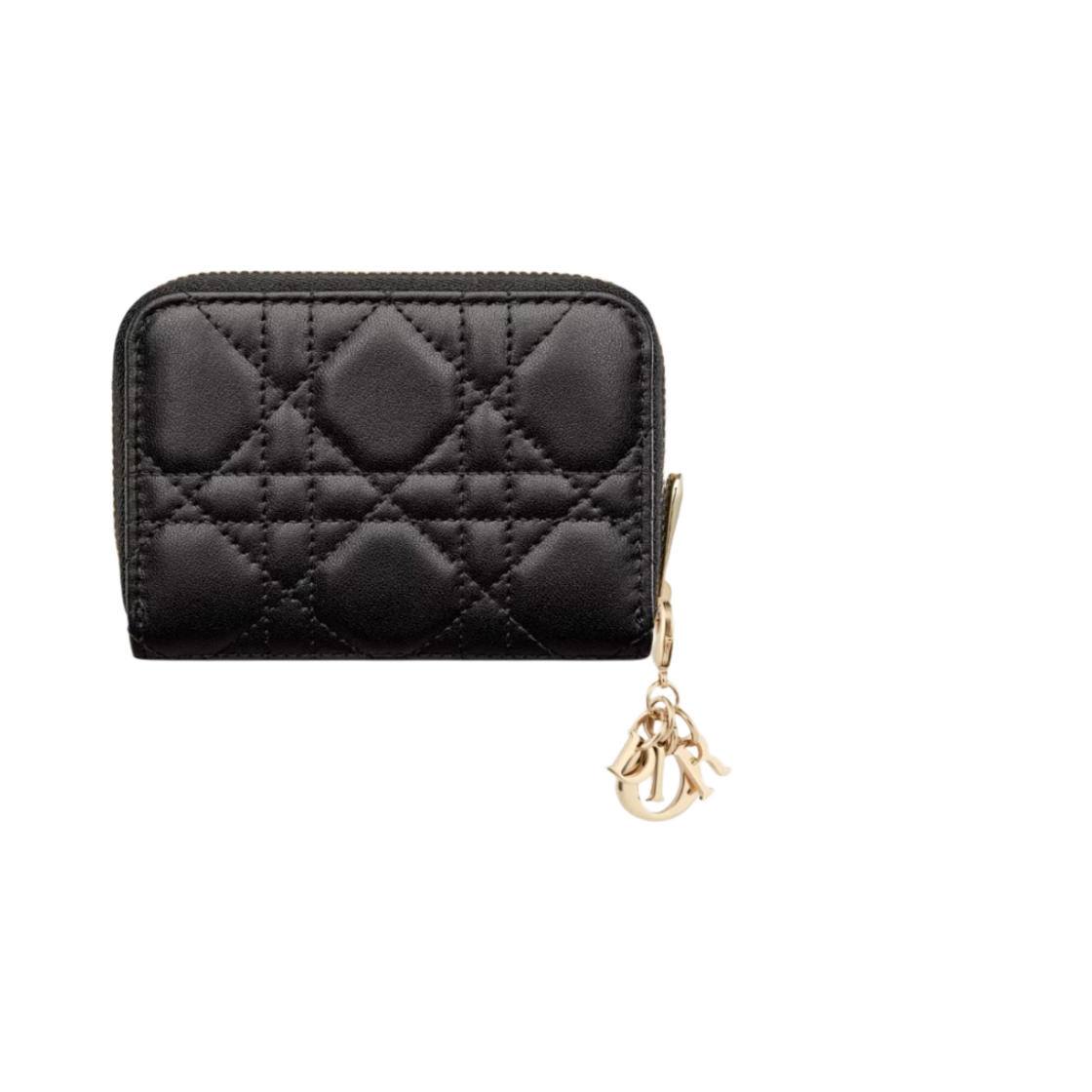 디올 스몰 레이디 보야저 코인 지갑 까나쥬 램스킨 블랙(Dior Small Lady Voyageur Coin Purse Cannage Lambskin Black) - 3