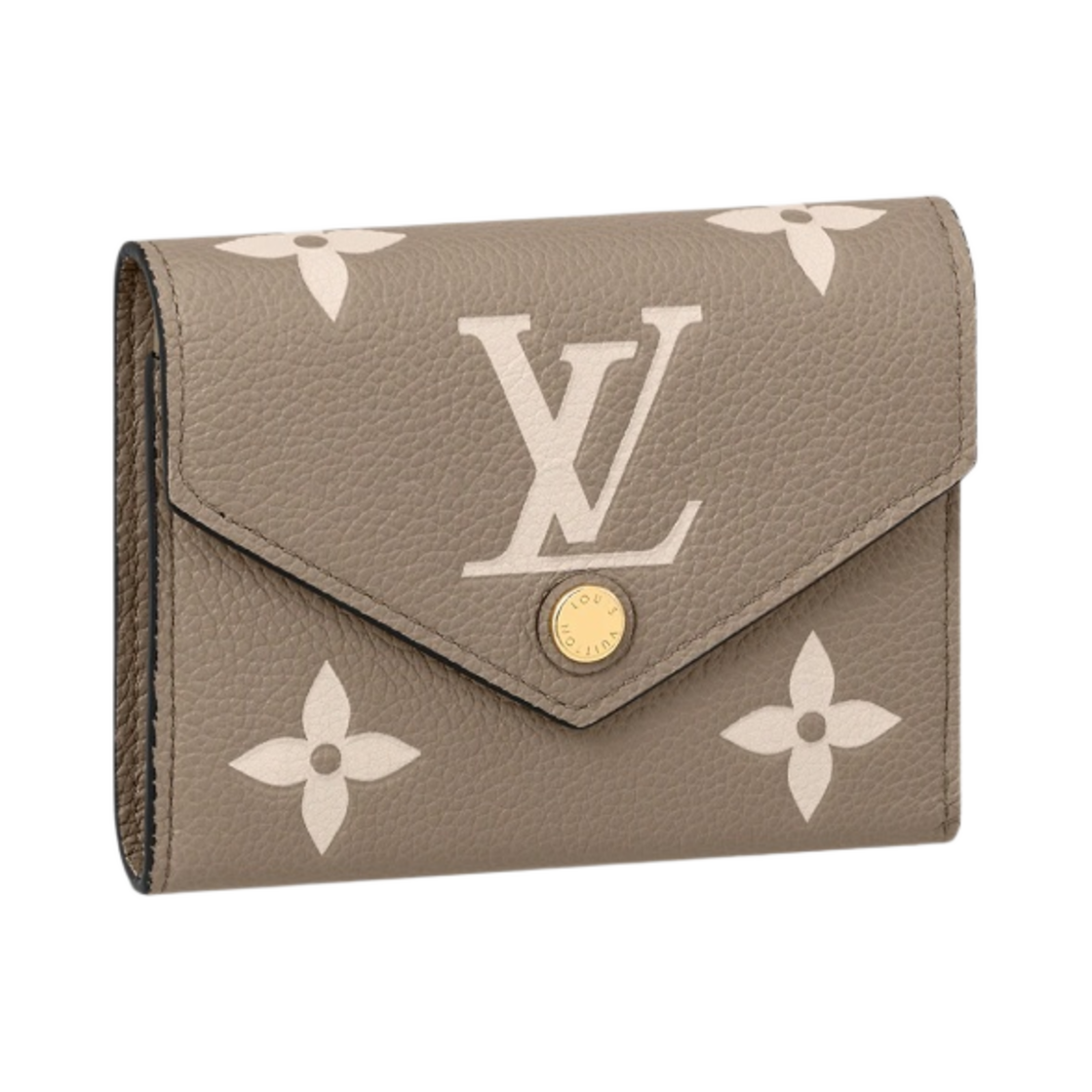 M81861 Louis Vuitton Victorine Wallet Bicolor Monogram Empreinte Dove Cream