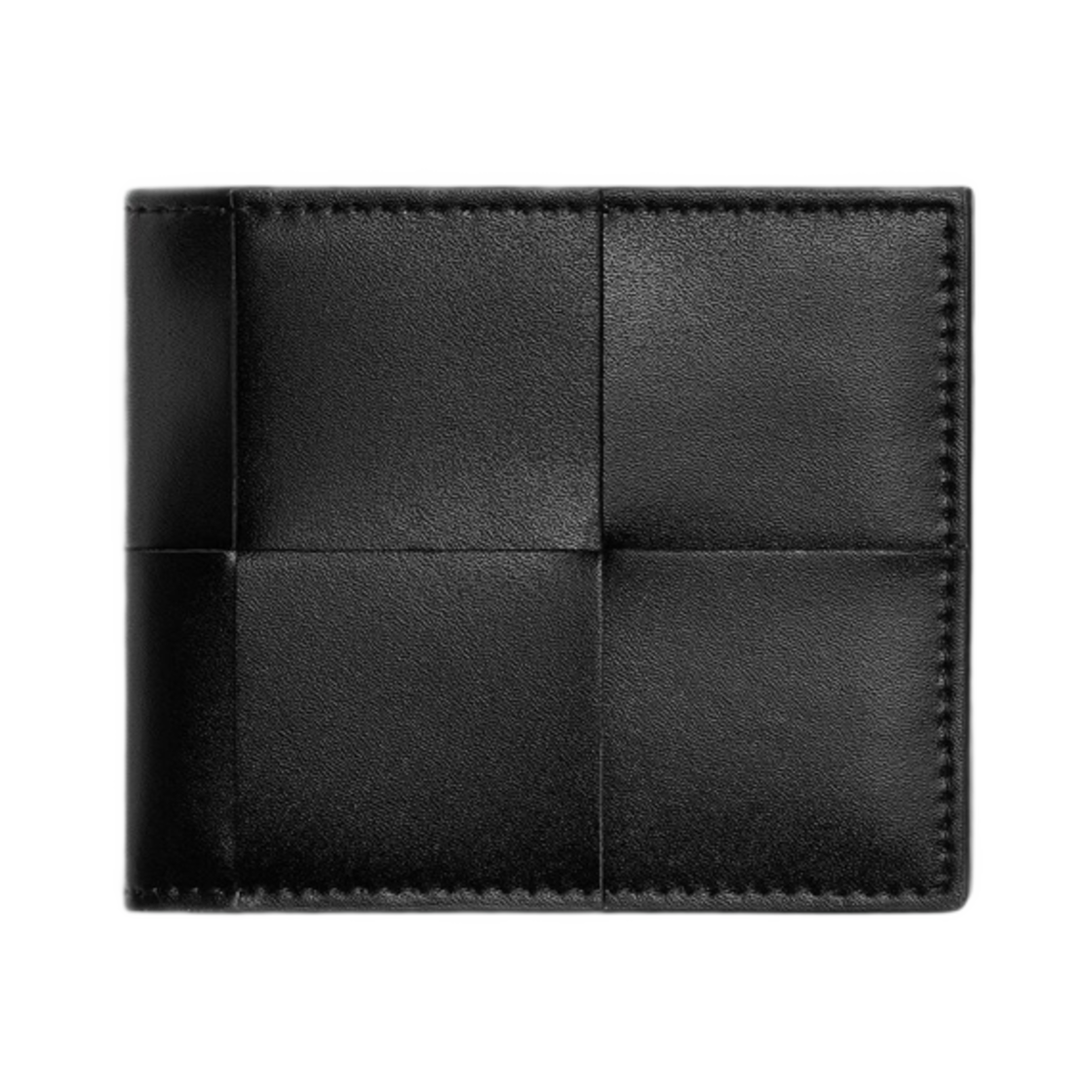 749455VBWD51042 Bottega Veneta Cassette Bi-Fold Wallet with Coin Purse Black Parakeet