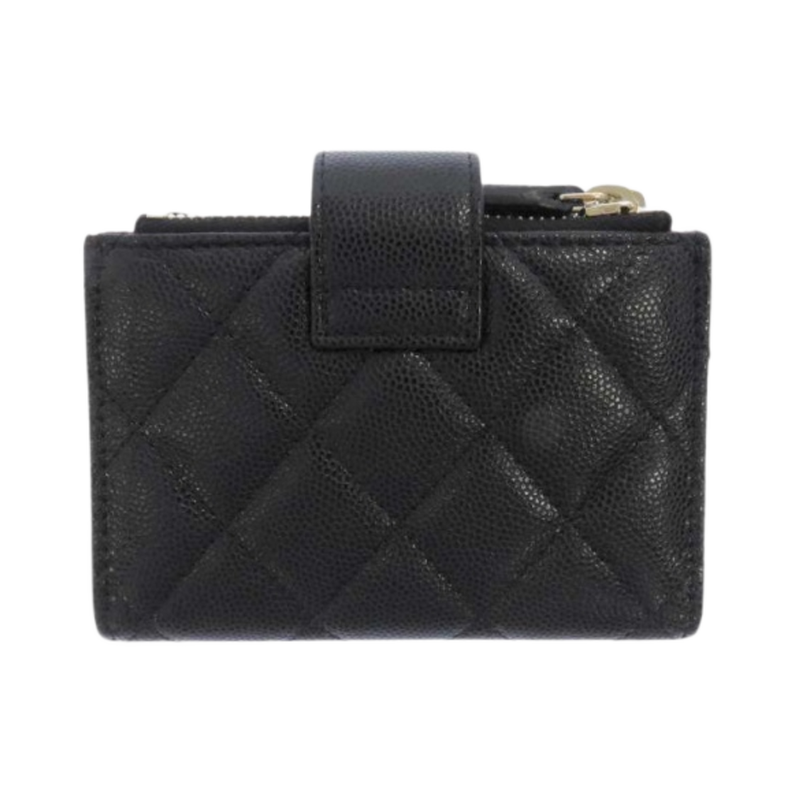 샤넬 클래식 더블 지퍼 카드 홀더 그레인드 카프스킨 & 골드 메탈 블랙(Chanel Classic Double Zipped Card Holder Grained Calfskin & Gold Black) - 2