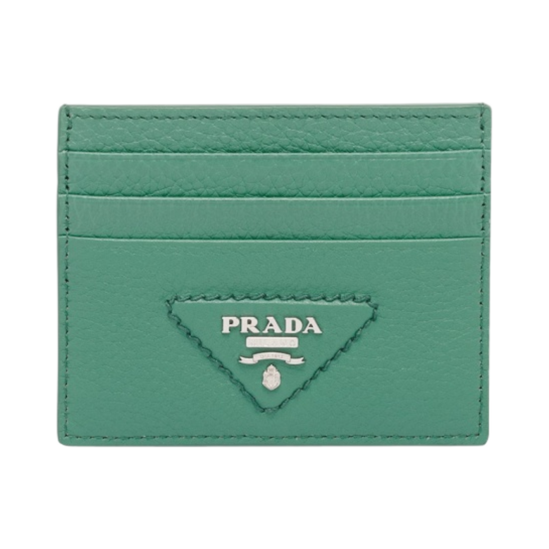 프라다 레더 카드 홀더 세이지 그린(Prada Leather Card Holder Sage Green) - 1