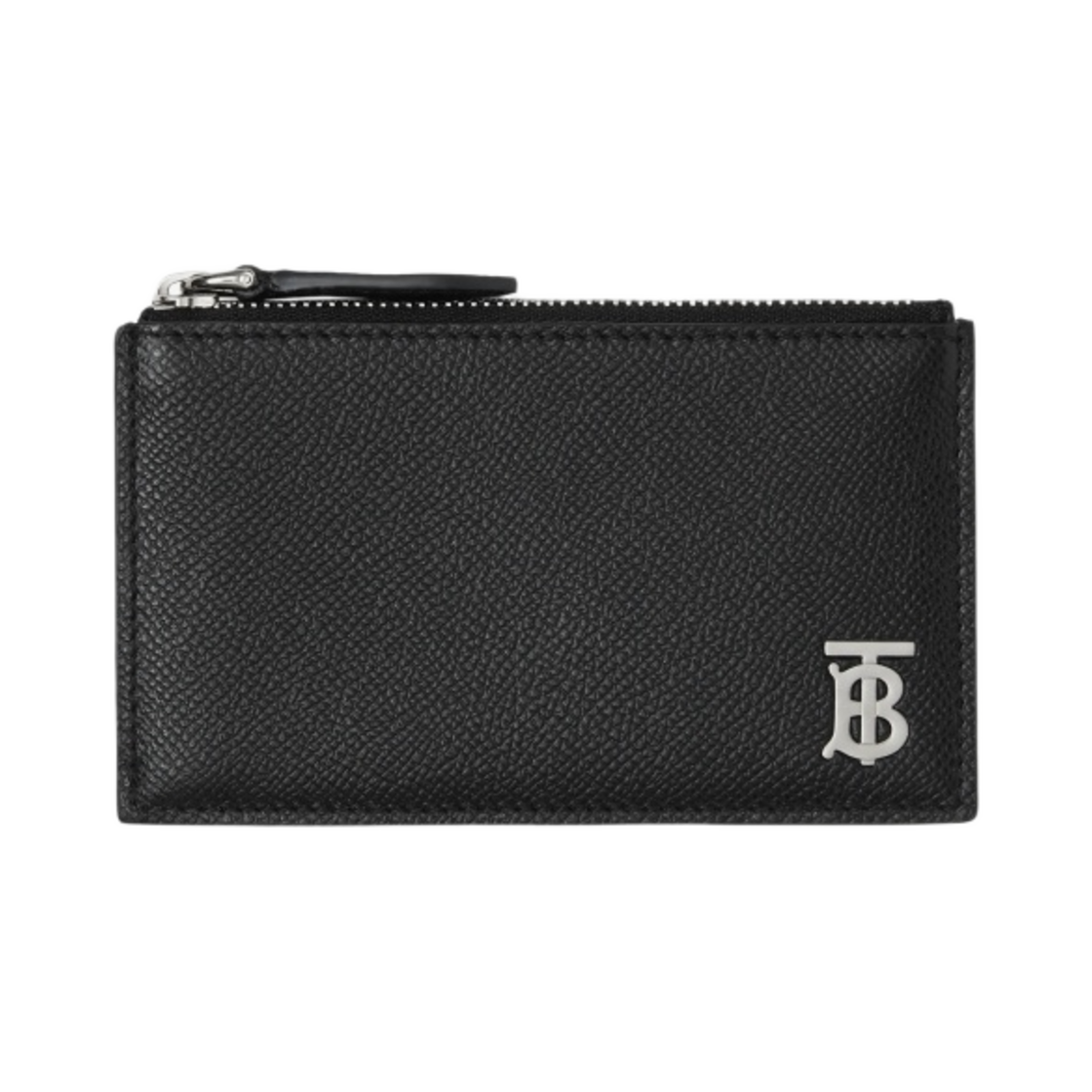 8062687 Burberry Grainy Leather TB Zip Card Case Black
