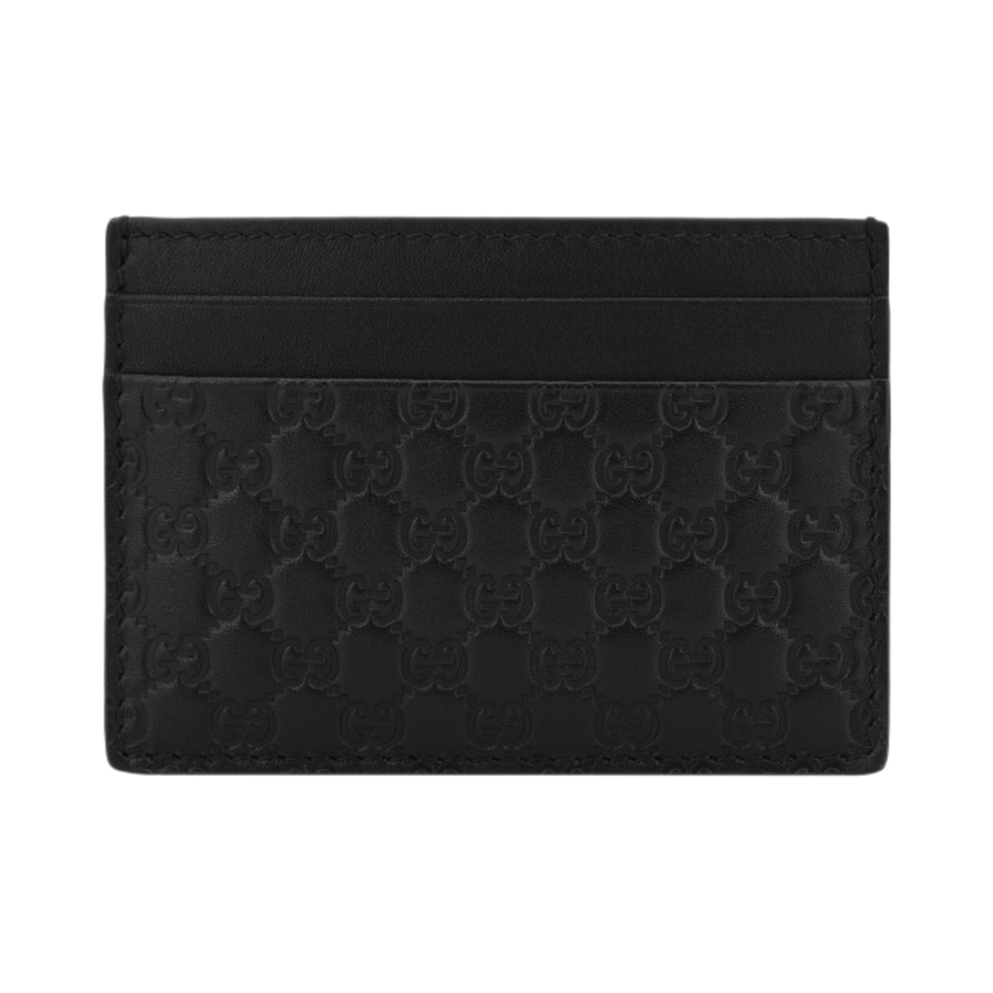 262837-BMJ1N-1000 Gucci Micro GG Ssima Card Case Black