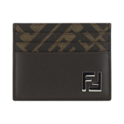 Fendi FF Squared Card Holder Brown