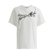 (W) H&M x Mugler Printed T-Shirt White