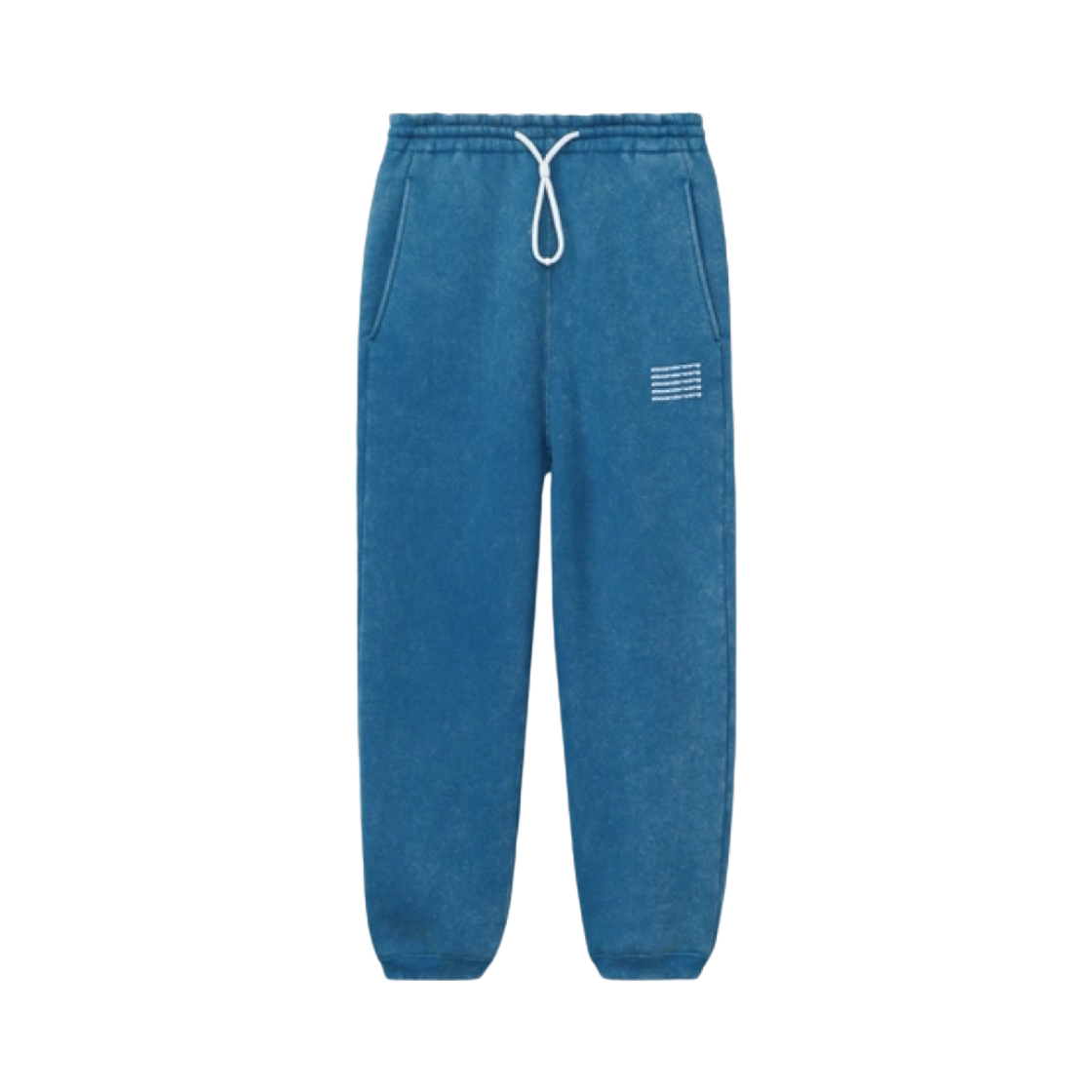 (W) 알렉산더 왕 애시드 워시 덴스 플리스 스웨트팬츠 애시드 블루((W) Alexander Wang Acid Wash Dense Fleece Sweatpants Acid Blue)