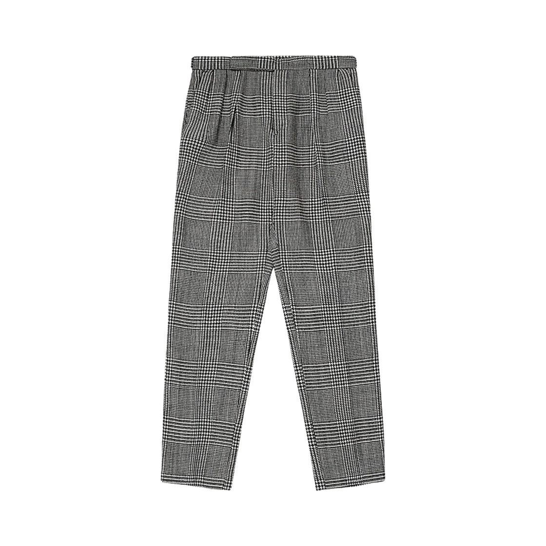 BR023PTR0001C01 BY RANG Check Wool Pleated Trousers
