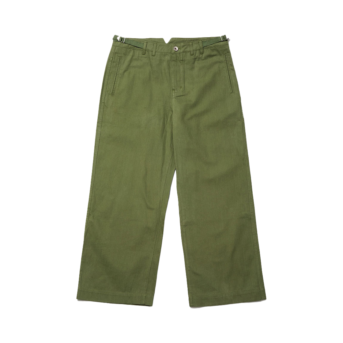 25SMPT019KH Ogarp Fishtail Cotton Pants Khaki
