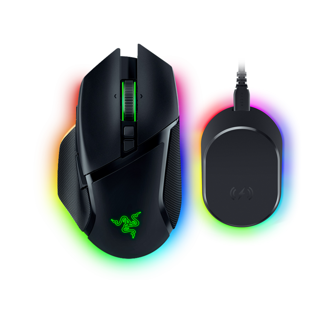 레이저 바실리스크 V3 프로 무선 충전팩 블랙(Razer Basilisk V3 Pro Black + Razer Mouse Dock Pro)