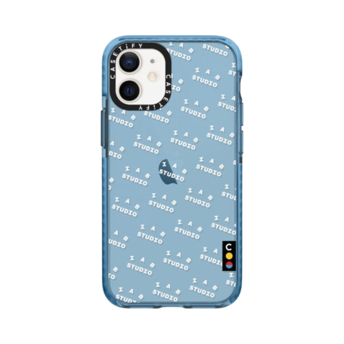 케이스티파이 x 아이앱 스튜디오 아이폰 화이트 모노그램 로고 임팩트 케이스 시에라 블루(Casetify x IAB Studio iPhone White Monogram Logo Impact Case Sierra Blue) - 8