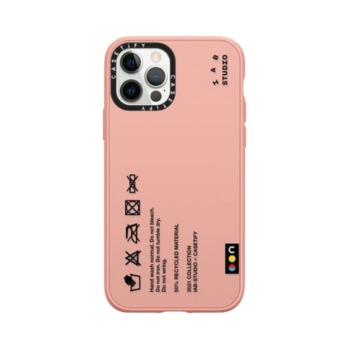 케이스티파이 x 아이앱 스튜디오 아이폰 매트 클로스 태그 케이스 더티 피치(Casetify x IAB Studio iPhone Matte Cloth Tag Case Dirty Peach) - 1