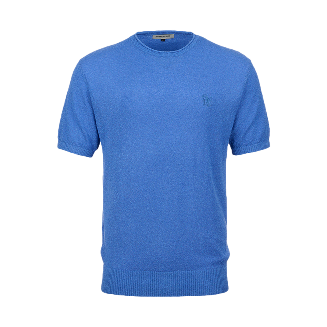 제너럴아이디어 유니섹스 테리 반팔 니트 블루