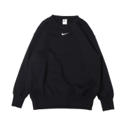 (W) Nike NSW Phoenix Fleece Oversized Crewneck Sweatshirt Black - Asia