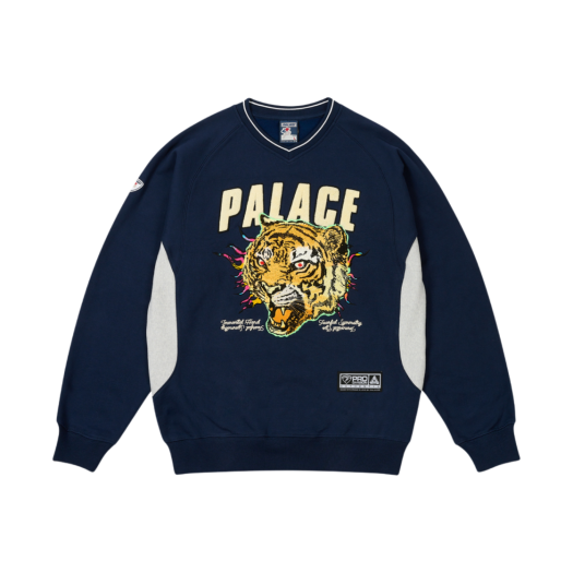 ウェア palace flag stripe crew Palace Flag Stripe Crew Navy Men's - SS22 - US