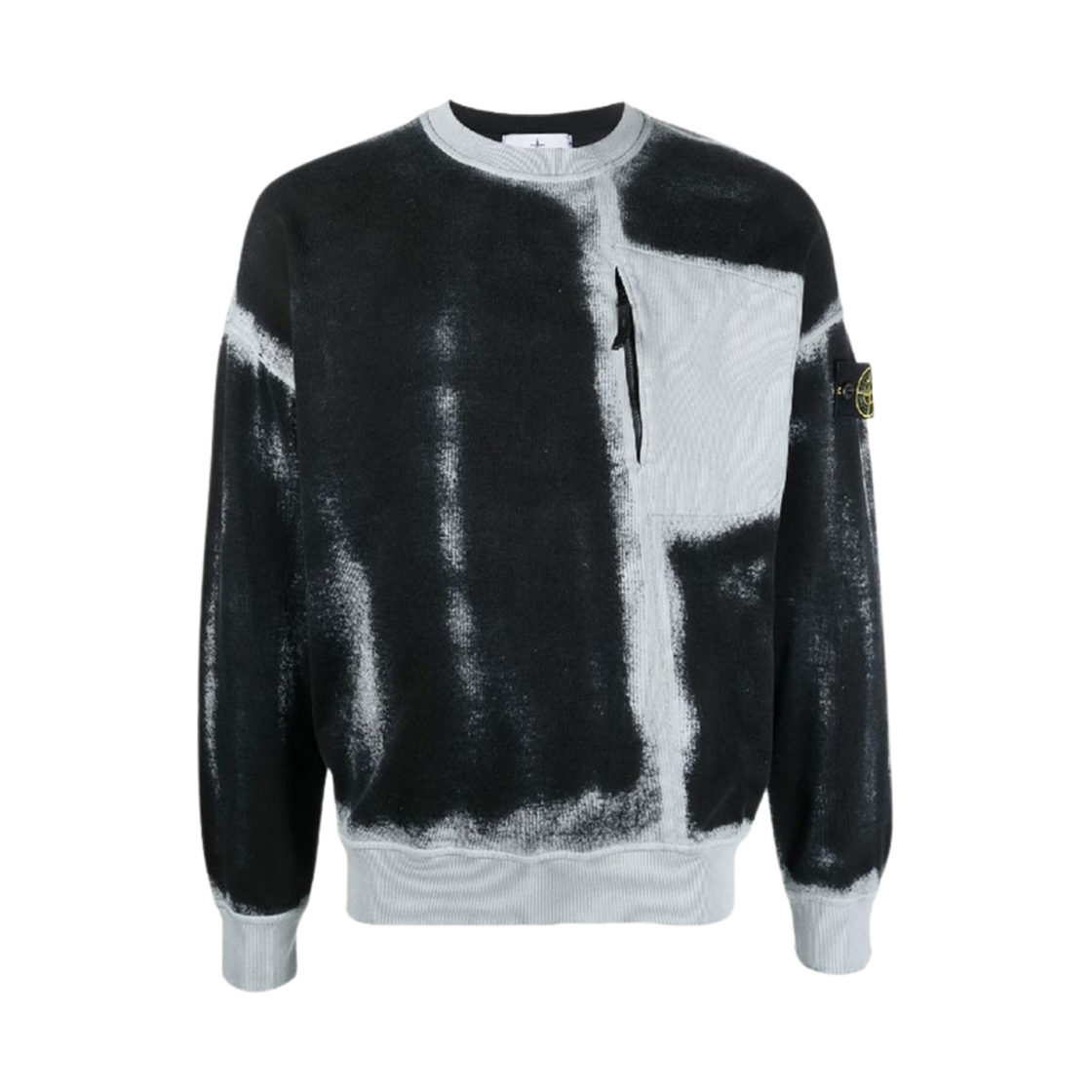 7815627T2-V0041 Stone Island 627T2 Wappen Patch Spray Sweatshirt Sky Blue Black - 23SS