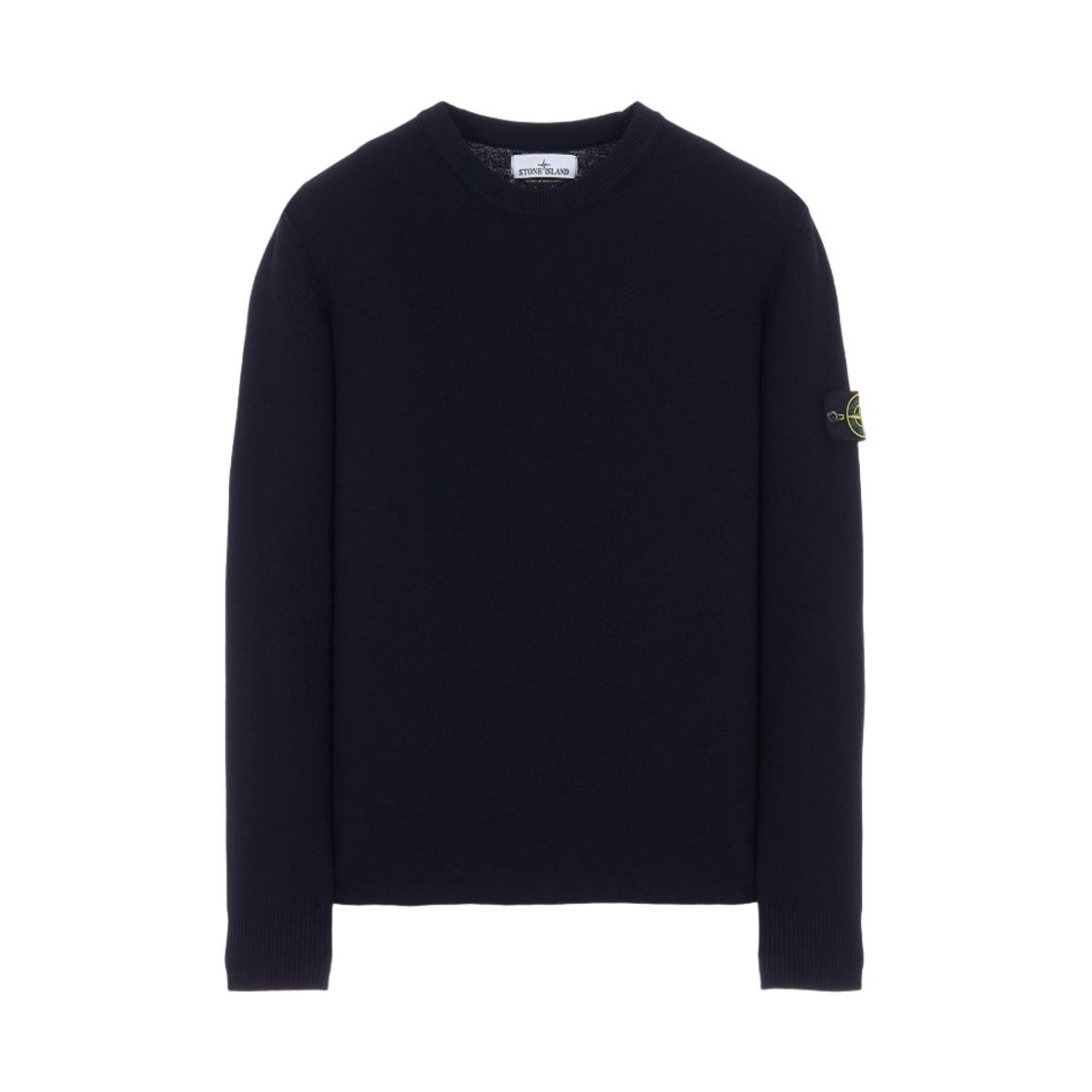 스톤 아일랜드 526A1 스트레치 울 크루넥 니트 네이비 블루 - 22FW(Stone Island 526A1 Stretch Wool Crewneck Knit Navy Blue - 22FW) - 1
