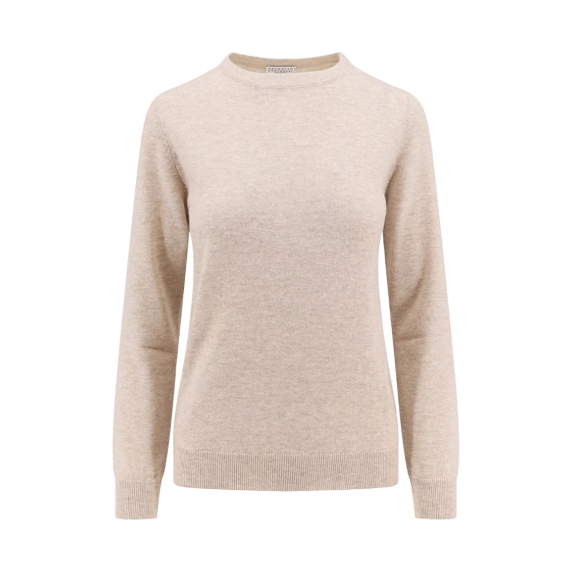 M12144400-C9613 (W) Brunello Cucinelli Monili Detail Cahsmere Knit Beige