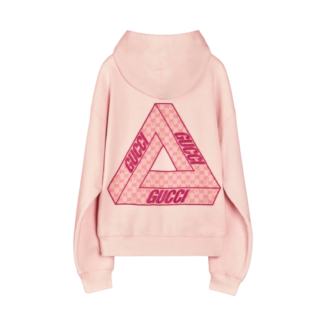 팔라스 x 구찌 트라이퍼그 GG 패치 후드 파라피트 핑크 - 22FW(Palace x Gucci Hoodie with Tri-Ferg GG Patch Pink - 22FW) - 2