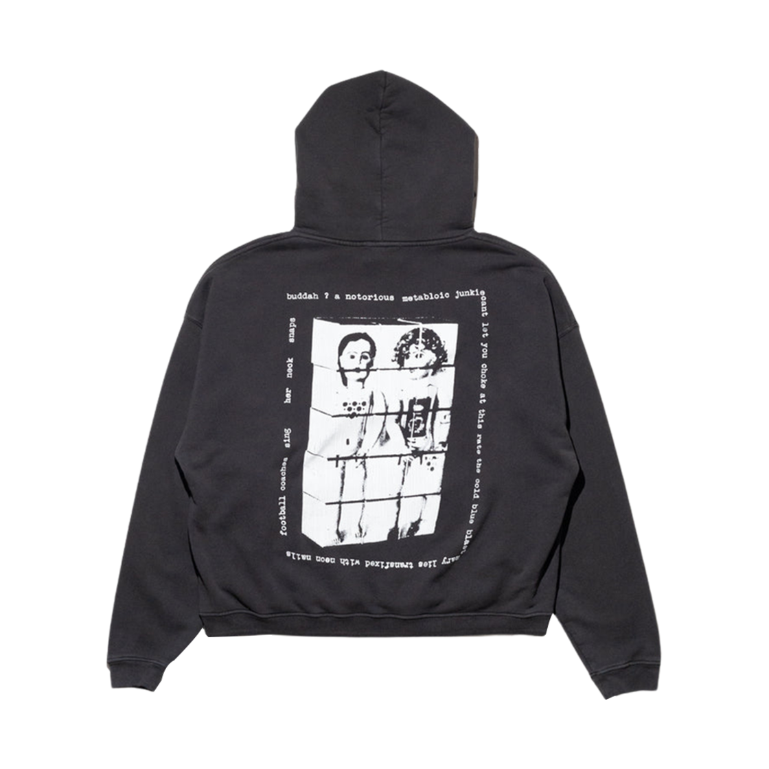 앙팡 리쉬 데프리메 메리 라이즈 후드 페이디드 블랙(Enfants Riches Deprimes Mary Lies Hoodie Faded Black) - 2