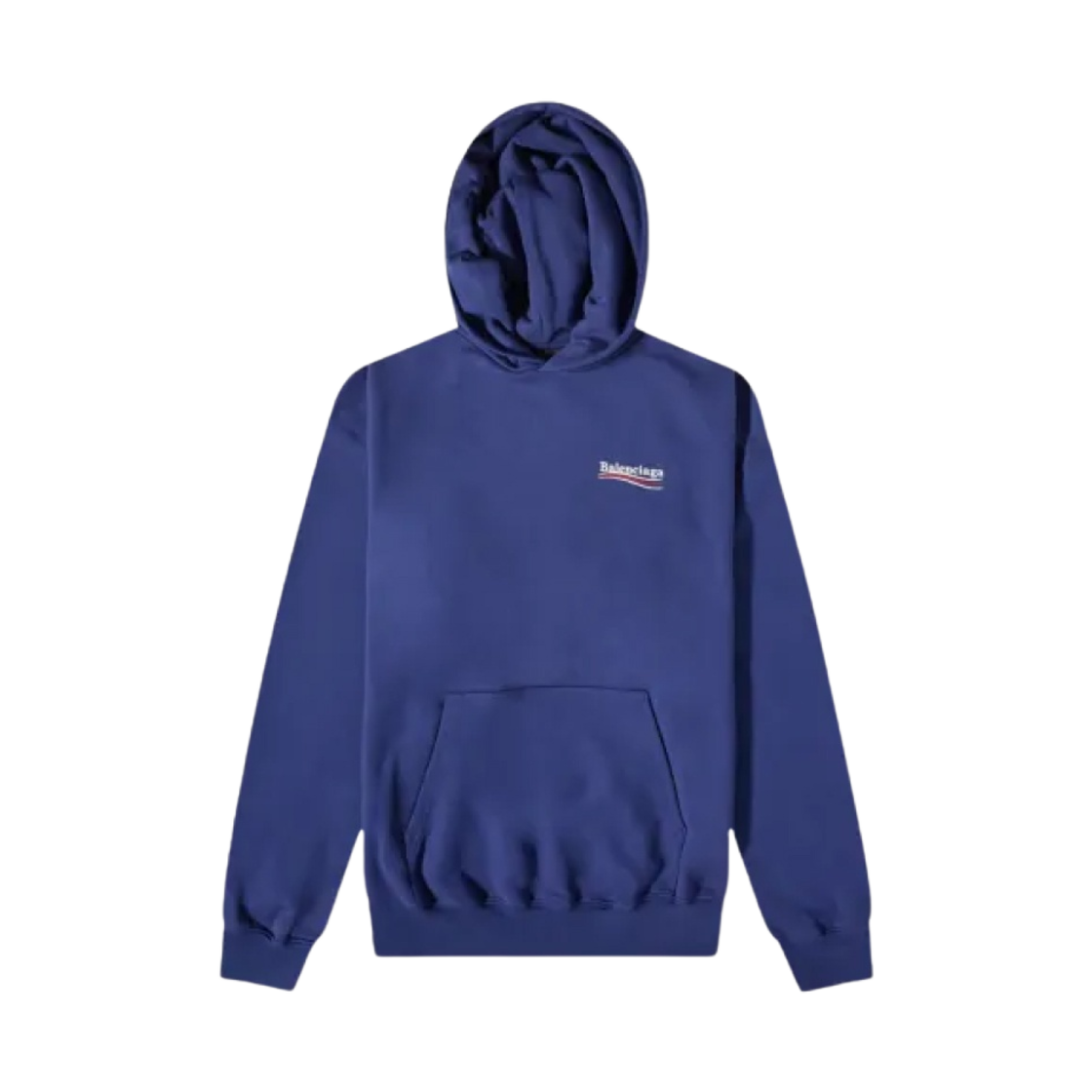 620973TKVI91195 Balenciaga Political Campaign Large Fit Hoodie Blue