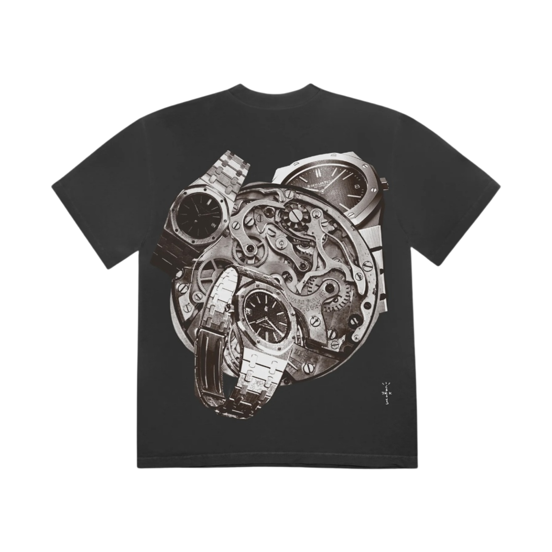 트래비스 스캇 캑터스 잭 x 오데마 피게 콜라주 티셔츠 블랙(Travis Scott Cactus Jack x Audemars Piguet Collage T-Shirt Black) - 2