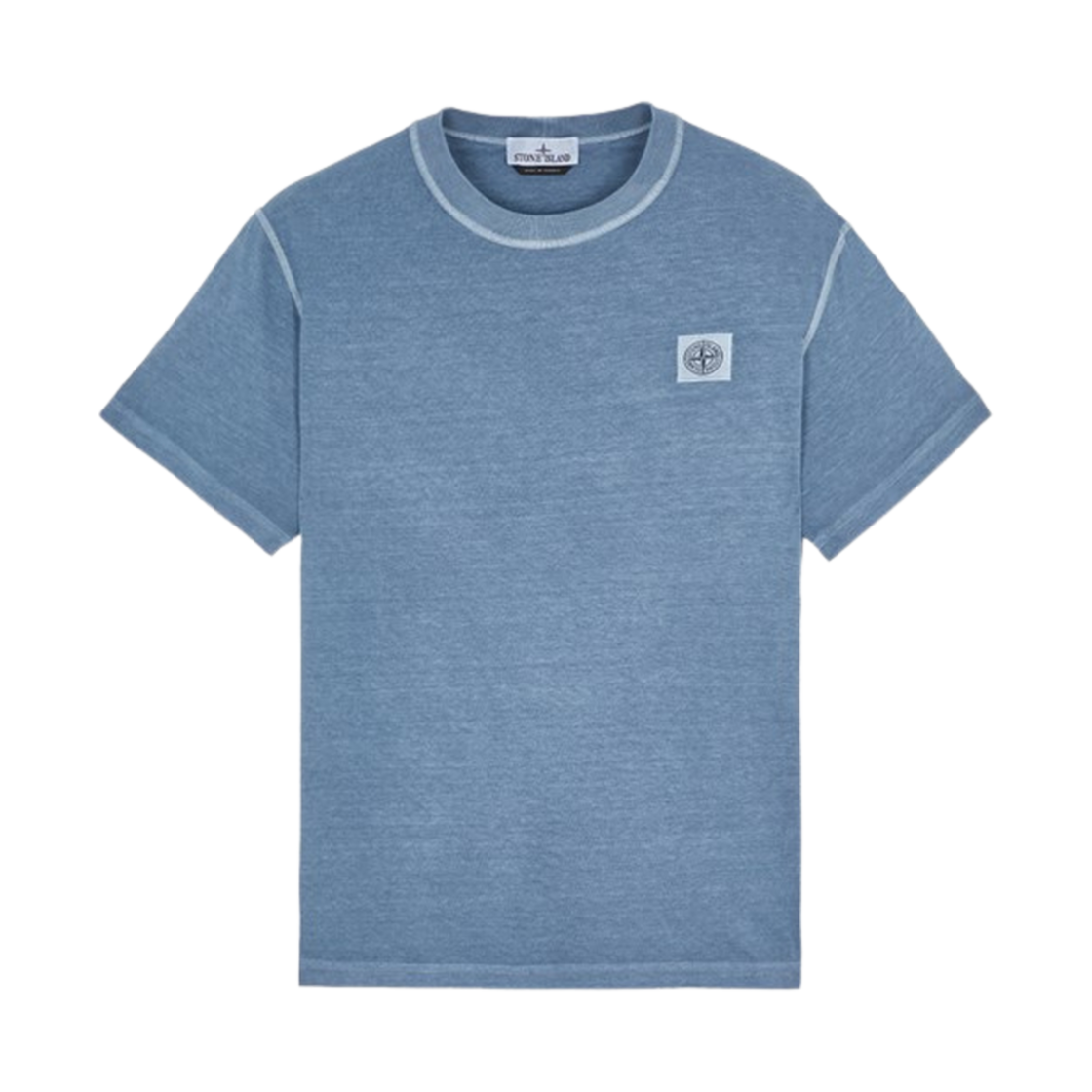 801523757-V0124 Stone Island 23757 Short Sleeve Organic Cotton T-Shirt Avio Blue - 24SS