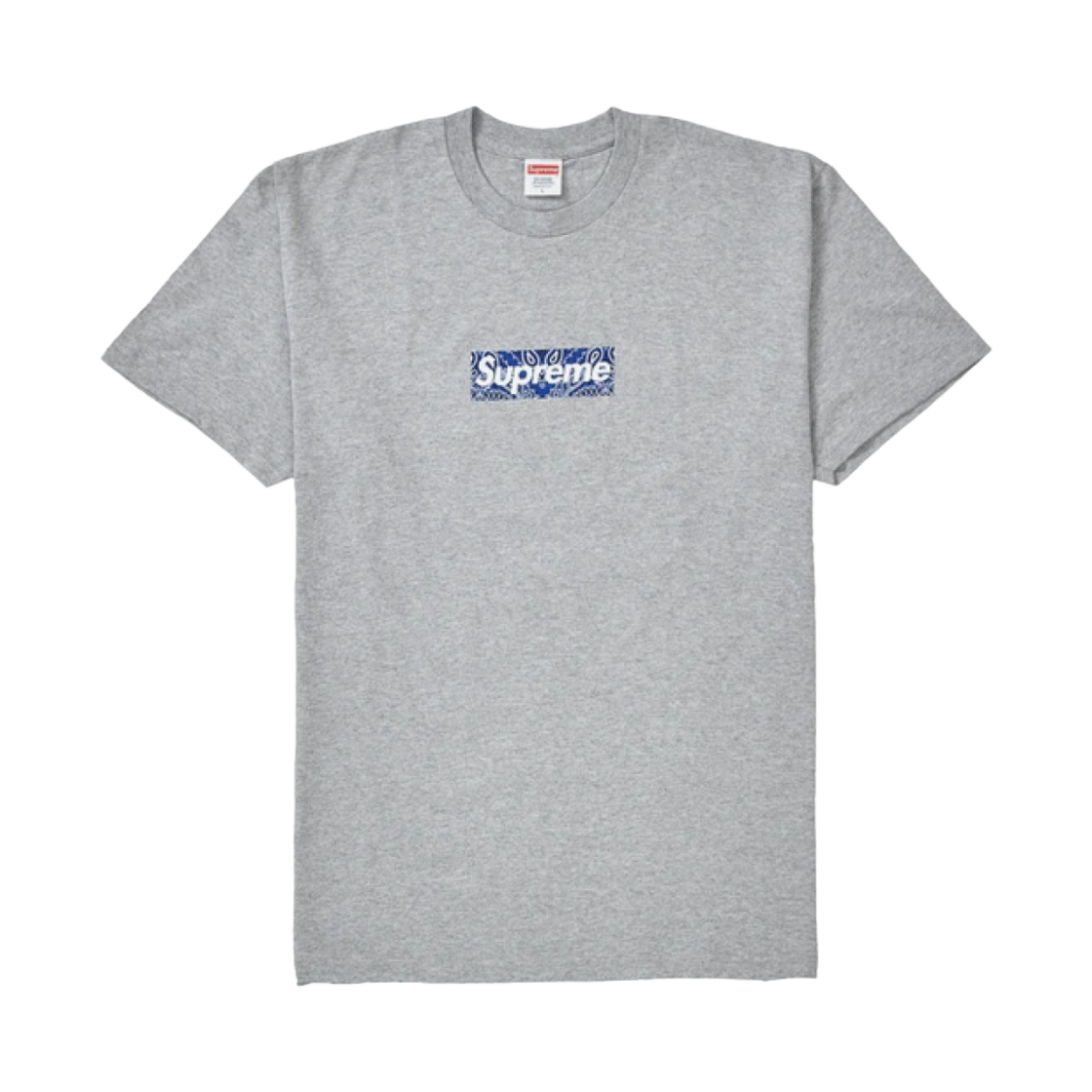 슈프림 반다나 박스로고 티셔츠 헤더 그레이 - 19FW(Supreme Bandana Box Logo T-Shirt Heather Grey - 19FW)