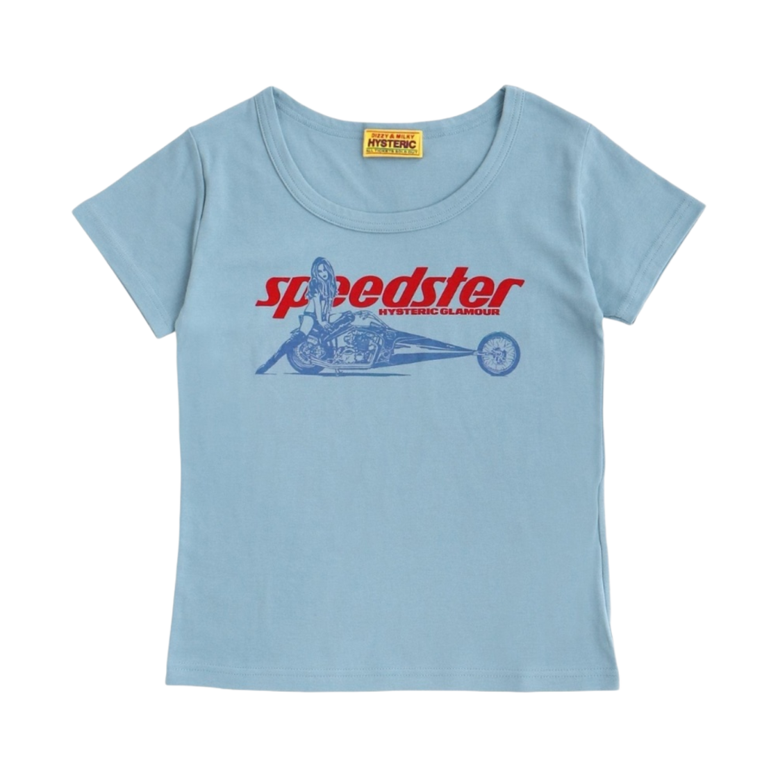 (W) 히스테릭 글래머 스피드스터 치비 티셔츠 블루((W) Hysteric Glamour Speedster Chibi T-Shirt Blue) - 1