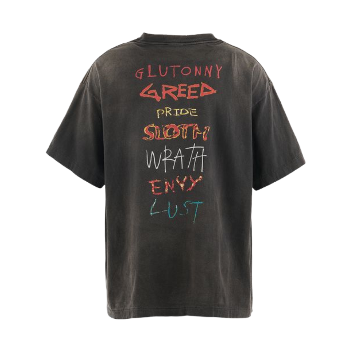 세인트 마이클 세븐 데들리 숏슬리브 티셔츠 블랙 - 24AW(Saint Mxxxxxx Seven Deadly S/S T-Shirt Black - 24AW)