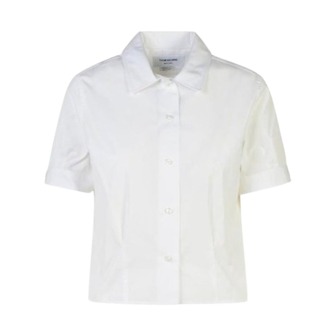 FLL138A-03113-100 (W) Thom Browne Cropped Short Sleeve Shirt White