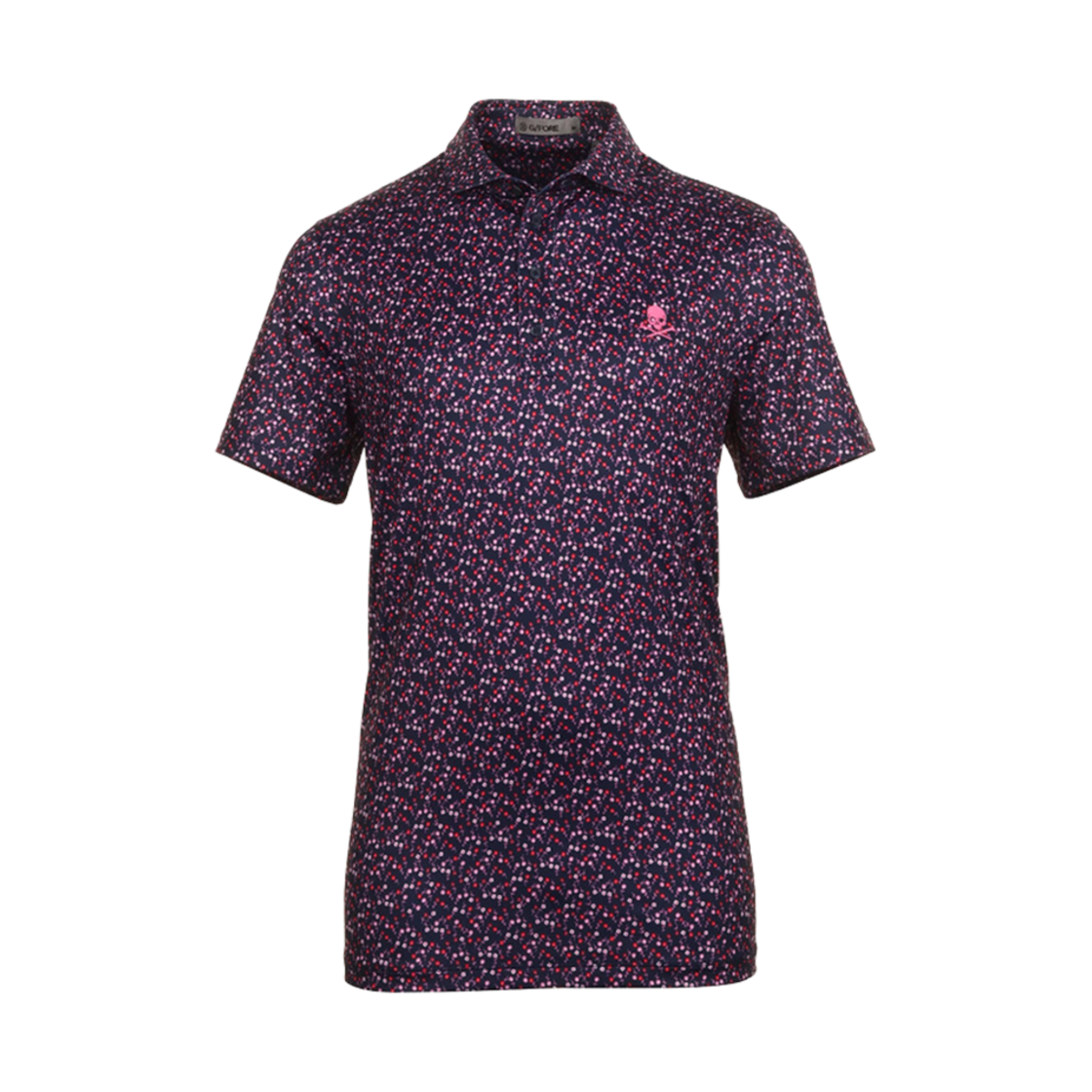 GMP000002 G/Fore Aye Poppy Tech Jersey Modern Spread Collar Polo Twilight