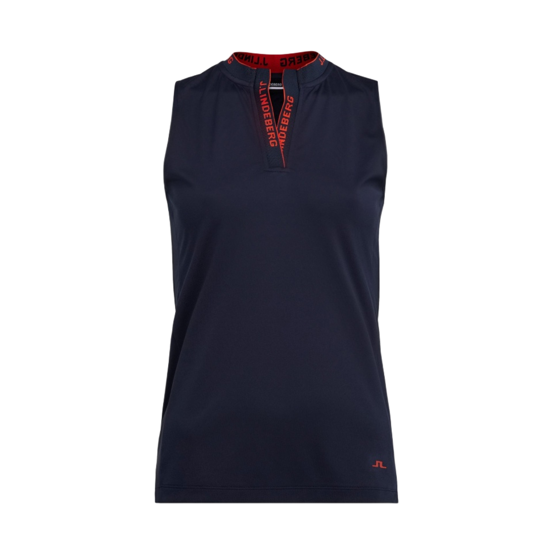 (W) 제이린드버그 레야 슬리브리스 골프 탑 JL 네이비((W) J.Lindeberg Leya Sleeveless Golf Top JL Navy) - 1
