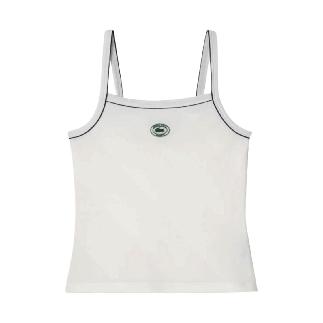 (W) 라코스테 x 스포티 앤 리치 피케 탱크 탑 파린 마린((W) Lacoste x Sporty & Rich Pique Tank Top Farine Marine) - 1