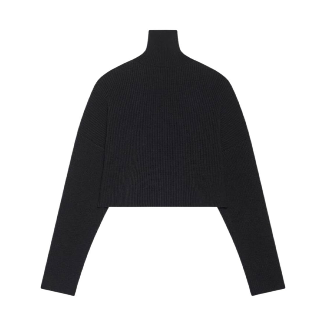 (W) 발렌시아가 크롭 스웨터 블랙((W) Balenciaga Cropped Sweater Black) - 2