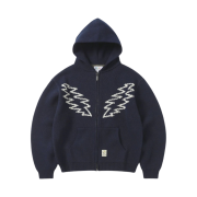 Thisisneverthat x Grateful Dead Dancing Bear Knit Zip Hoodie Navy