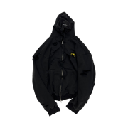 Project G/R Distressed Layer Zip Hoodie Faded Black