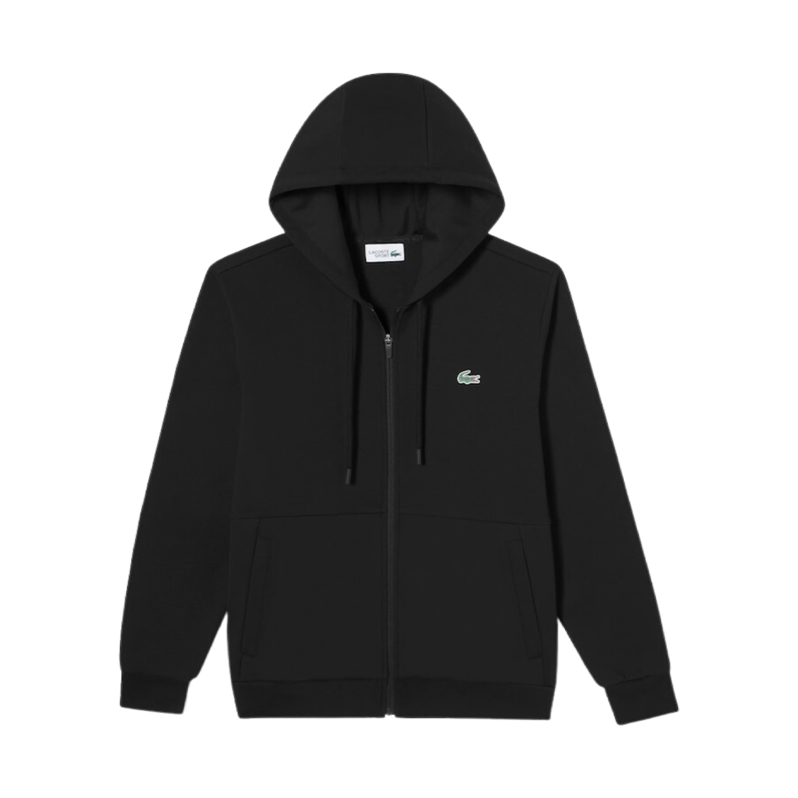 라코스테 메쉬 이지 후드 집업 스웨트셔츠 블랙(Lacoste Mesh Easy Hoodie Zip-Up Sweatshirt Black)