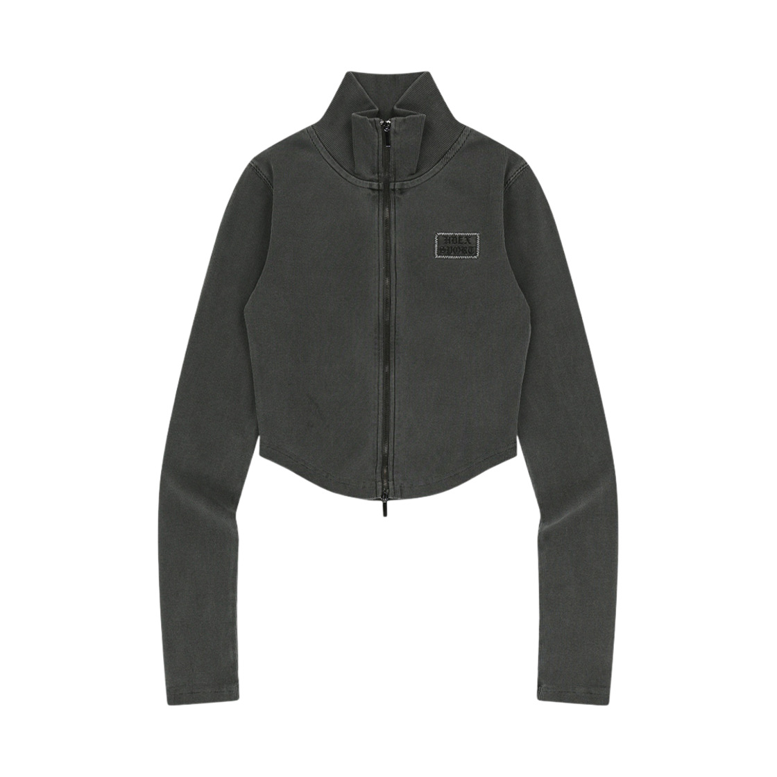 에이치덱스 우먼스 피그먼트 하이넥 집업 피그먼트 차콜(HDEX Womens Pigmented Vintage High Neck Zip-Up Pigment Charcoal)