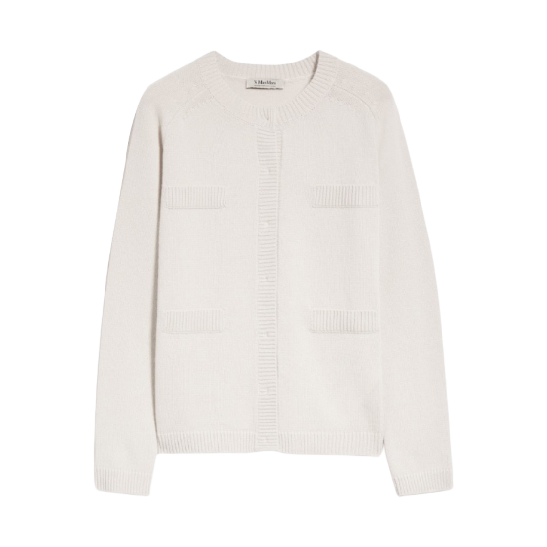ESTATE-001 (W) S Max Mara Estate Wool Cardigan Ecru