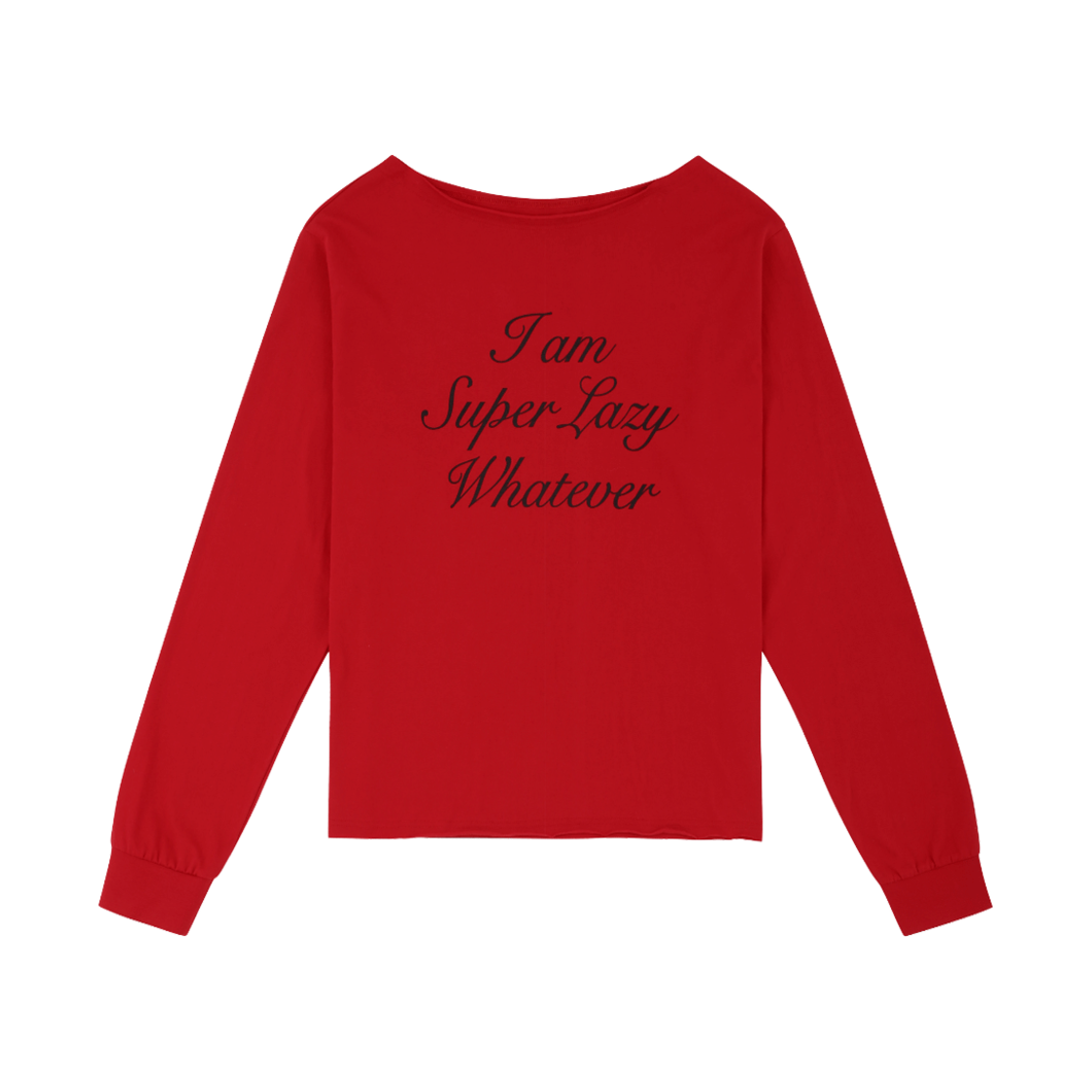 레이지지 슈퍼레이지 오프숄더 롱슬리브 티셔츠 레드