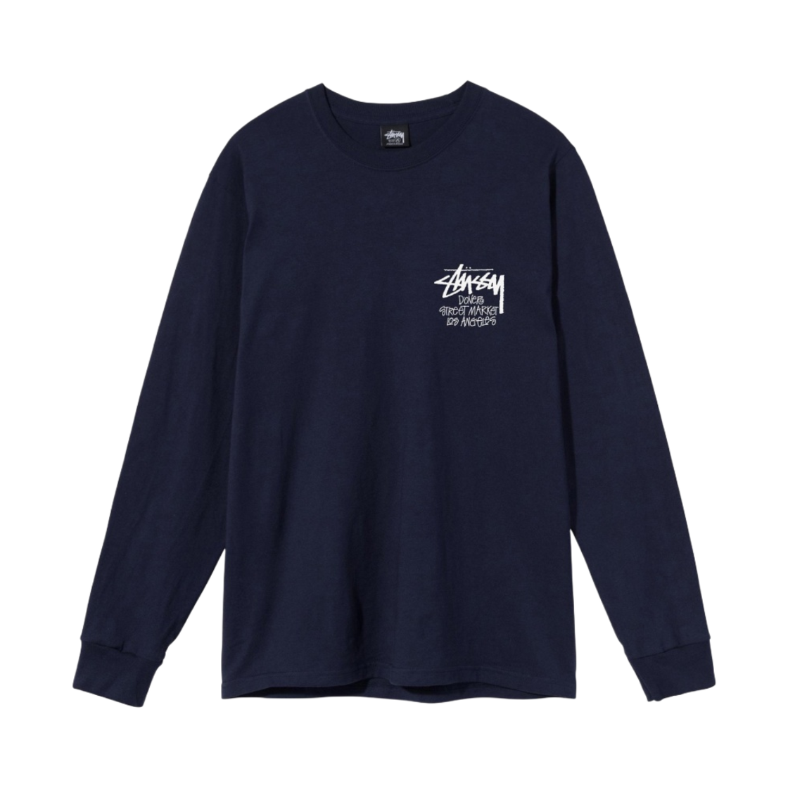 스투시 스탁 도버 스트리트 마켓 LA 롱슬리브 티셔츠 네이비 2021(Stussy Stock DSM Los Angeles LS T-Shirt Navy 2021) - 2