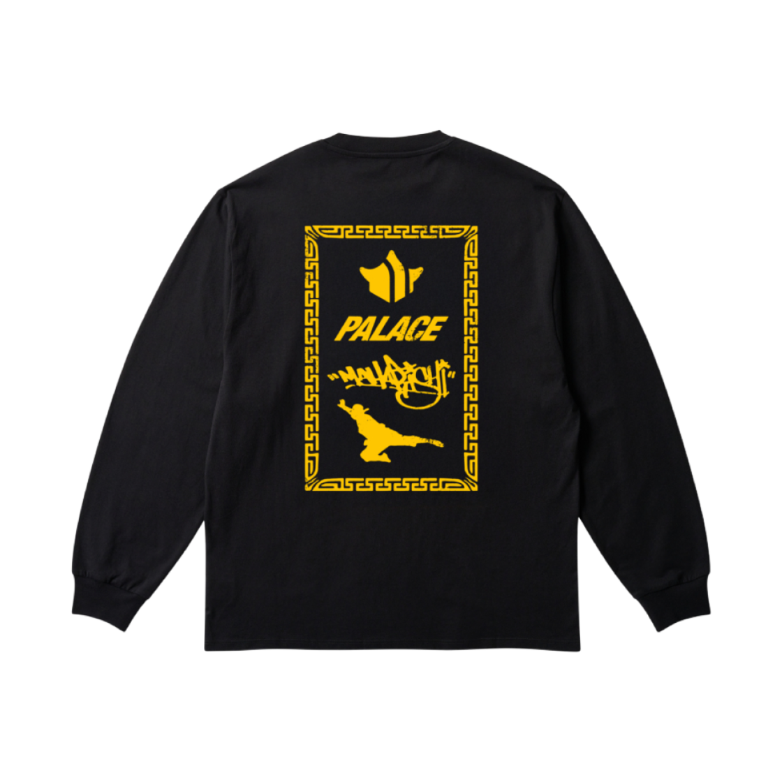팔라스 x 마하리시 샤오린 태그 롱슬리브 블랙 - 25SS(Palace x Maharishi Shaolin Tag Longsleeve Black - 25SS)
