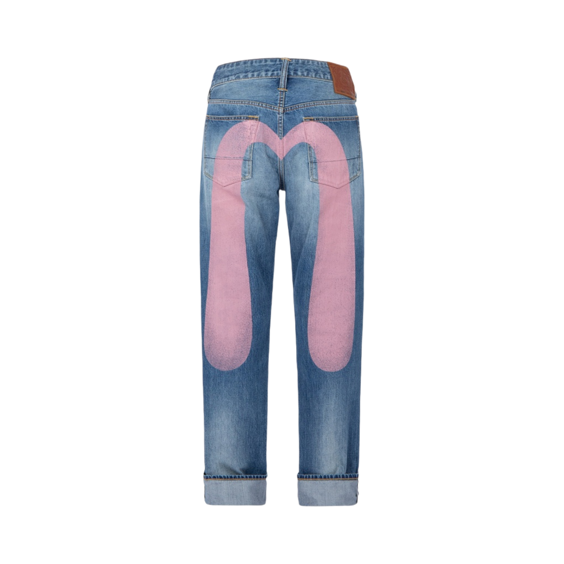 에비수 다이콕 프린트 배기 핏 진 #2000 페이디드 핑크(Evisu Daicock Print Baggy Fit Jeans #2000 Faded Pink)