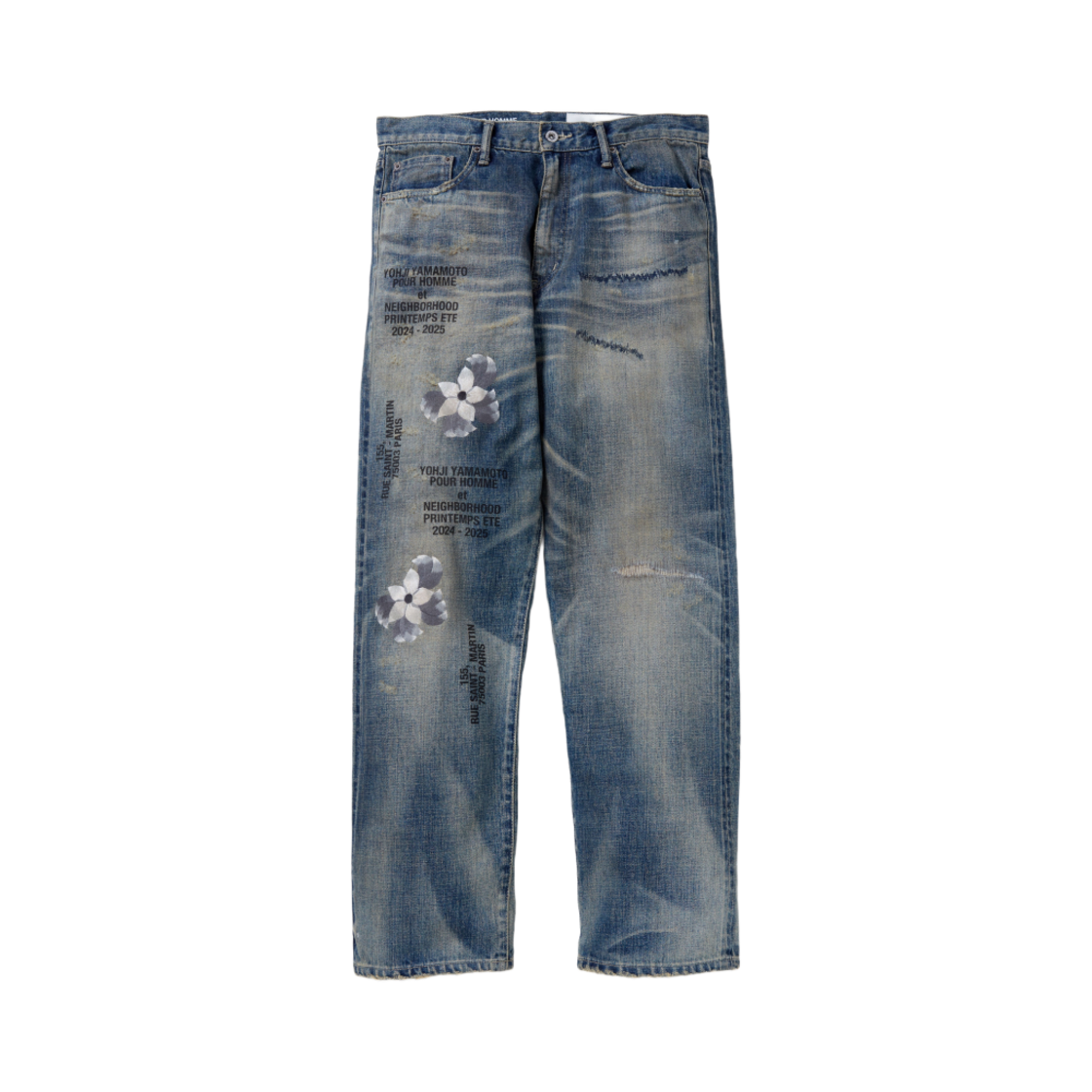 242XBYYN-PTM01S Neighborhood x Yohji Yamamoto Savage Denim DP Basic Pants Indigo