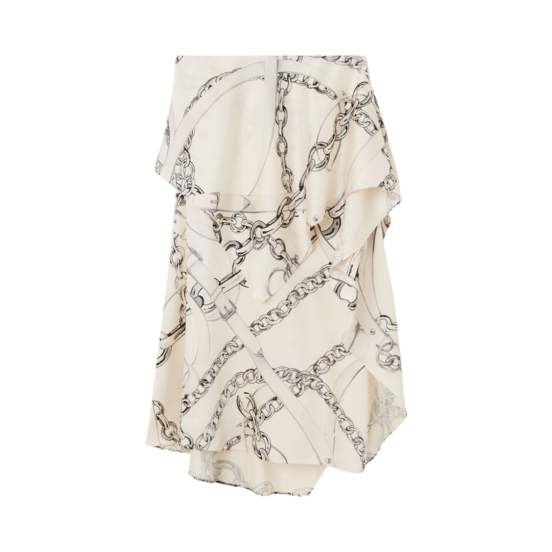 (W) 코스 어시메트릭 드레이프 스커트 블랙((W) COS Asymmetric Draped Skirt Black)