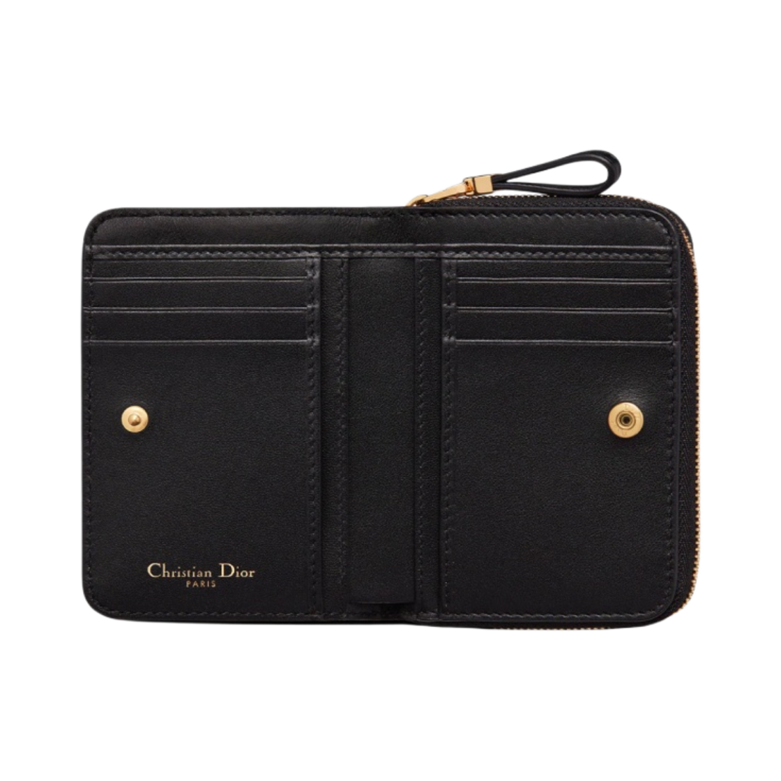 디올 카로 컴팩트 지퍼 지갑 서플 까나쥬 카프스킨 블랙(Dior Caro Compact Zipped Wallet Supple Cannage Calfskin Black) - 2