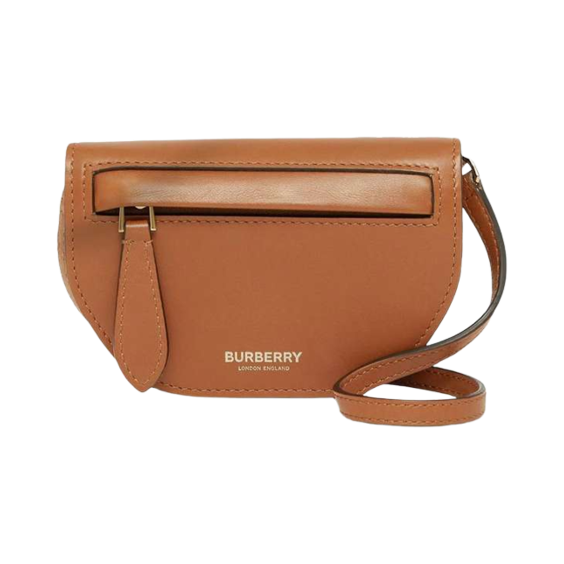 버버리 스트랩 미니 레더 올림피아 카드 케이스 웜 탄(Burberry Mini Leather Olympia Card Case with Strap Warm Tan) - 1