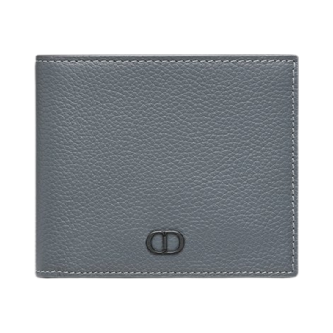 2ESBC027CDI-H830 Dior CD Icon Bifold Wallet Deep Gray Grained Calfskin